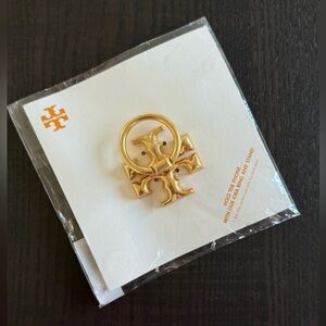 Tory Burch Gold Emblem Brooch